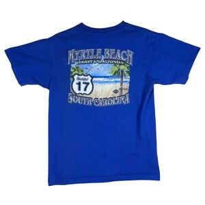 VTG Harley-Davidson Myrtle Beach South Carolina Pocket T-Shirt Blue Mens Large L